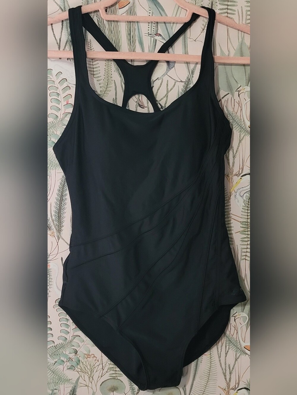 Roots Black One-Piece Swimsuit with Racerback